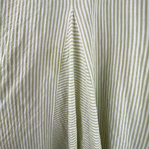 Habitat Striped Tunic Top Size XL Green Cream Art To Wear - Picture 6 of 11